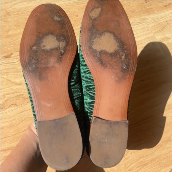 |Sam Elderman| Emerald Green Velvet Leather Loafers Woman’s Size 10.5 - Picture 8 of 8